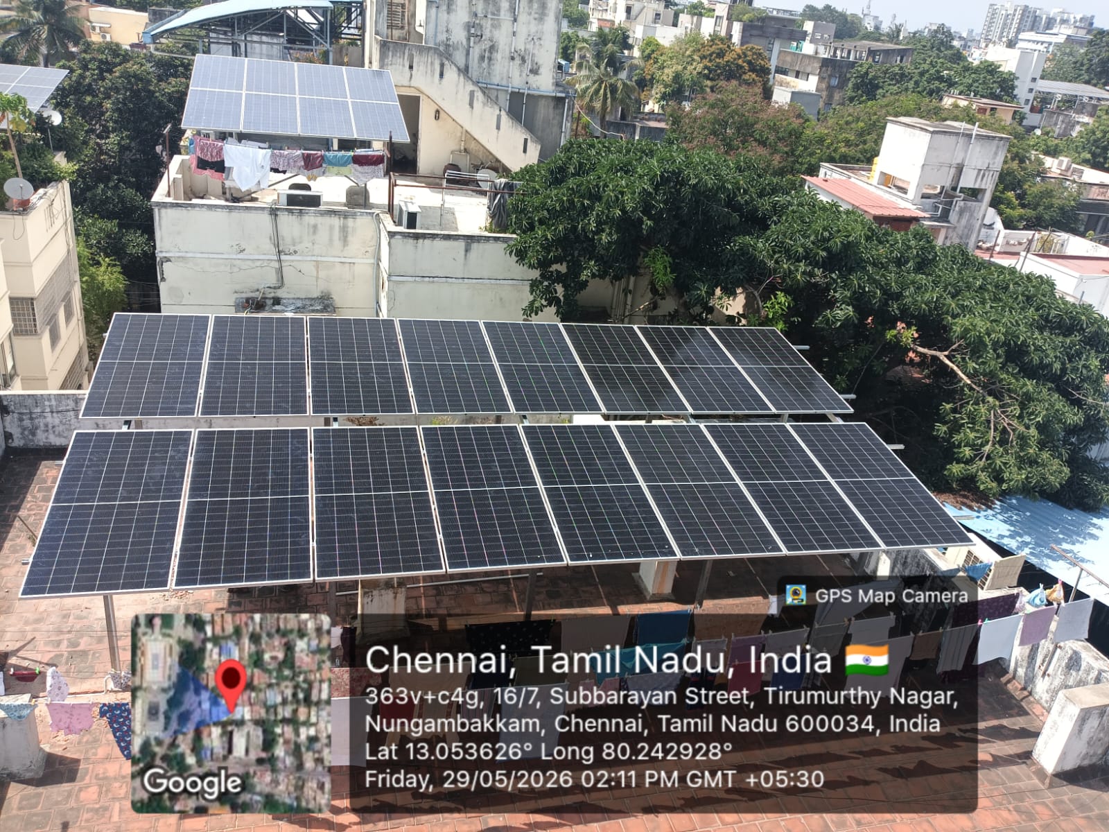 10kW Residential solar installation in Nungambakkam