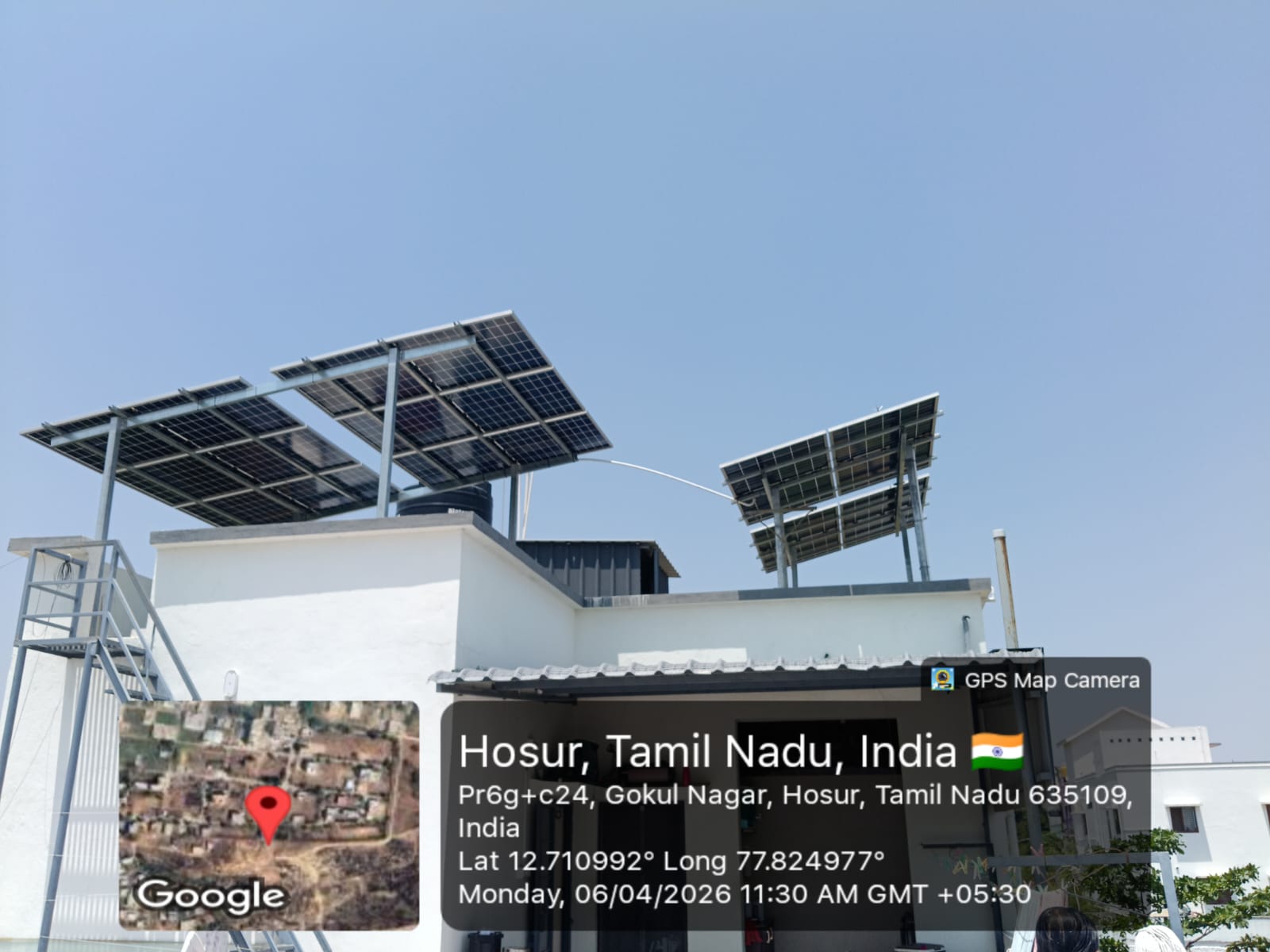 5kW Residential solar installation in Hosur